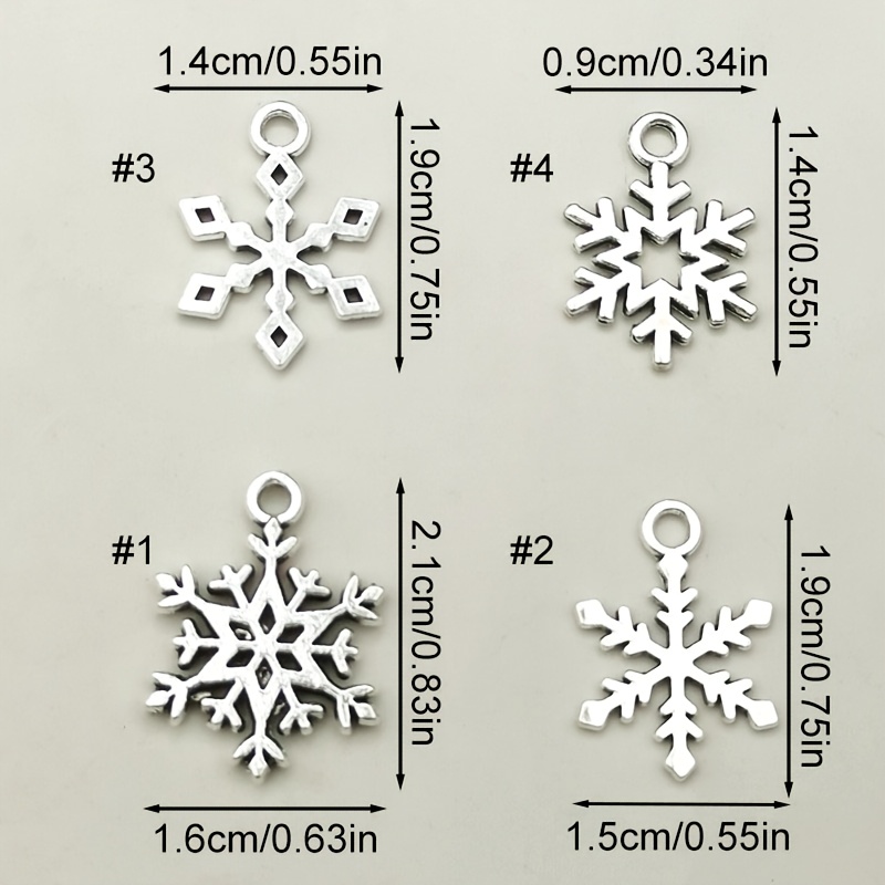 21pc Snowflake Pendant Christmas Charm Jewellery Set